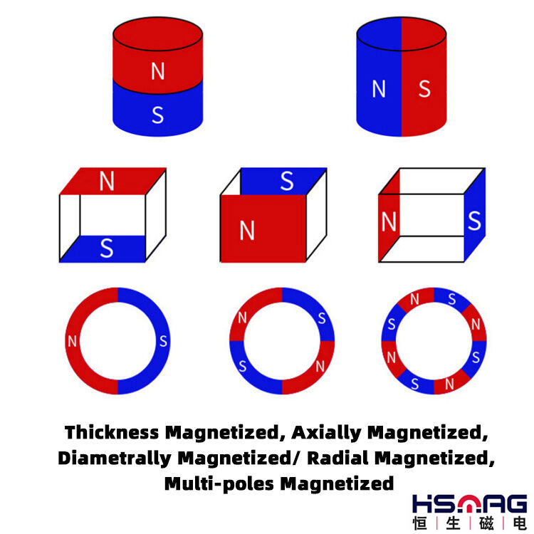 What are the 2 and 4 poles of magnet?